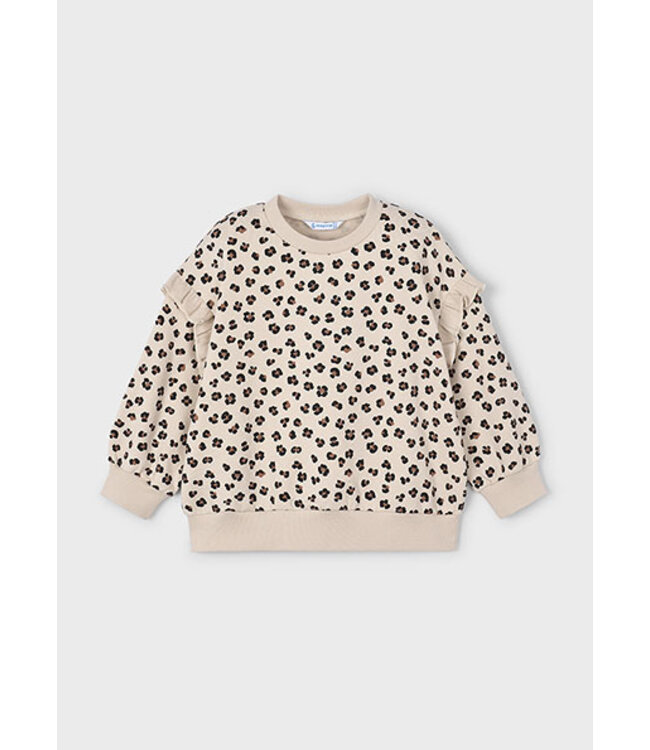 Mayoral winter sweater meisjes - zand - ruffle mouw