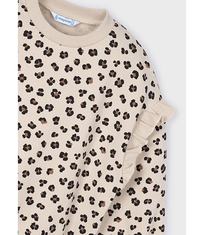 Mayoral winter sweater meisjes - zand - ruffle mouw