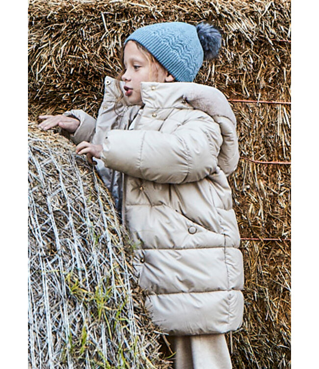 Mayoral winter jas meisjes - zand - lang