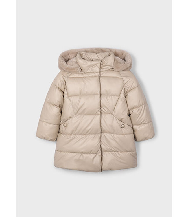 Mayoral winter jas meisjes - zand - lang