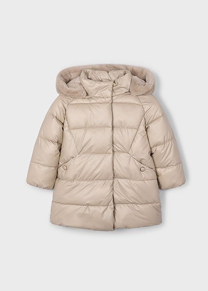 Mayoral winter jas meisjes - zand - lang afbeelding