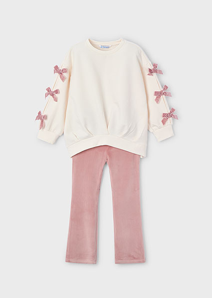 Mayoral winter sweater en legging set meisjes - roze afbeelding