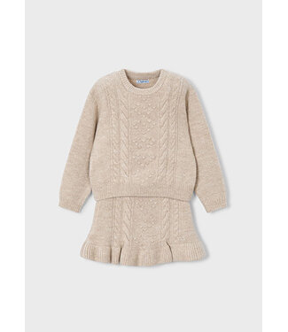 Mayoral winter rok-set meisjes - zand - tricot