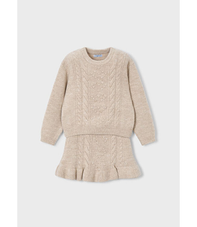 Mayoral winter rok-set meisjes - zand - tricot