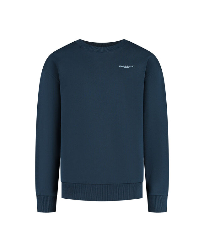 Ballin winter sweater jongens - navy blauw - zigzag logo