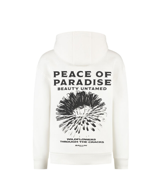 Ballin winter hoodie jongens - off wit - peace of paradise