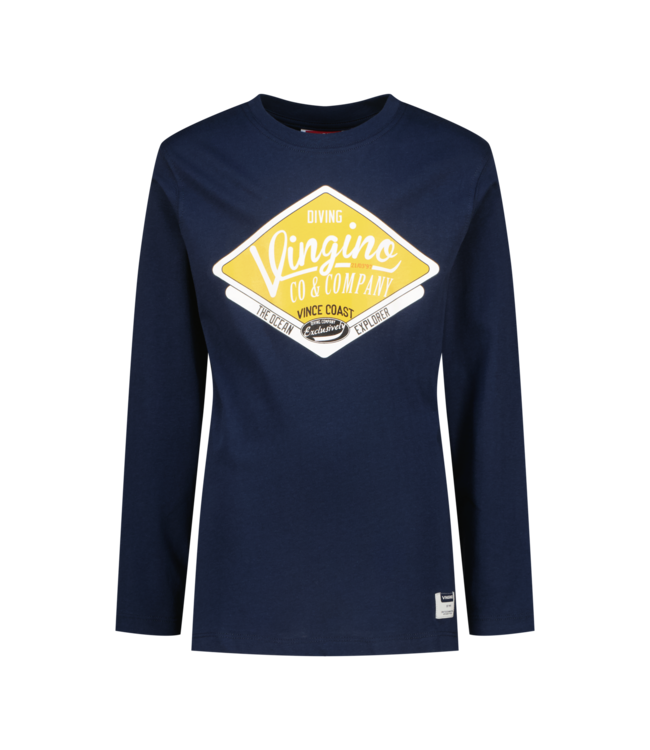 Vingino winter t-shirt jongens - donker blauw - Jicane - regular fit