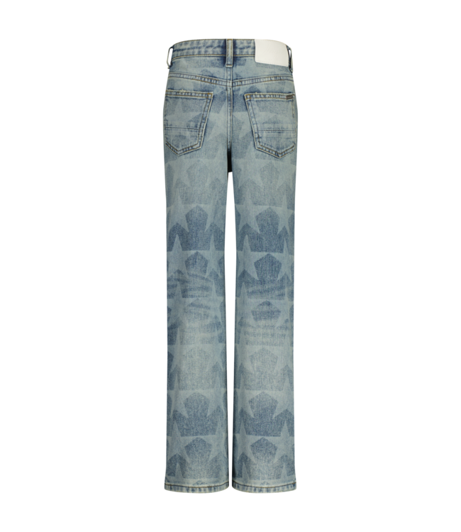 Vingino winter jeansbroek meisjes - blauw - Cato Laser Star - wide leg fit