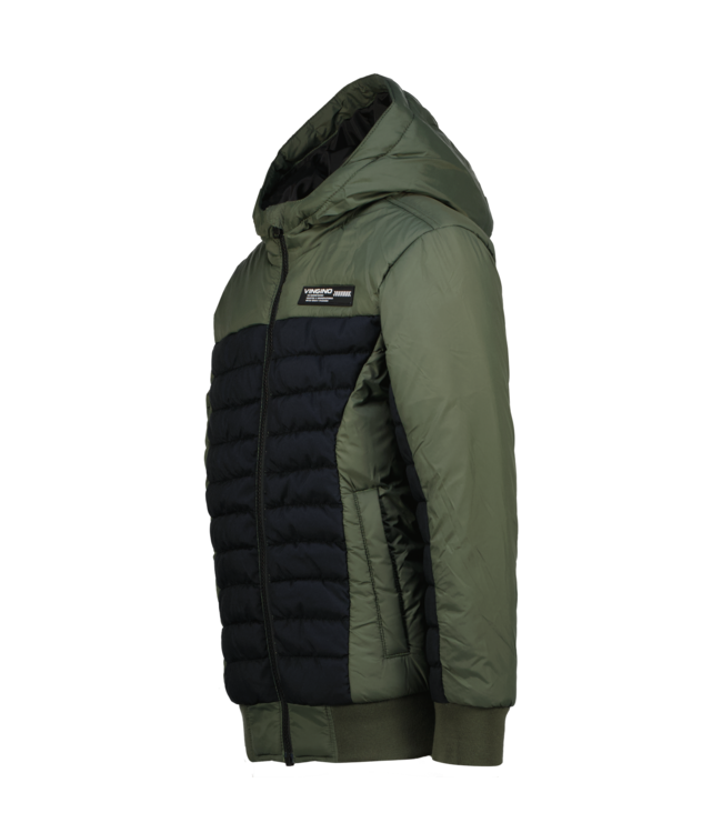 Vingino winter winterjas jongens - groen - Taceon - capuchon