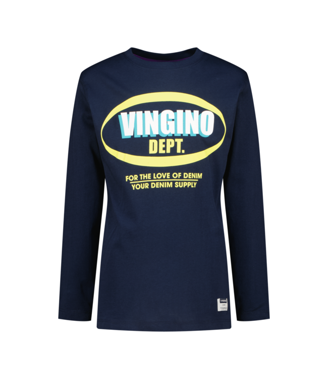 Vingino winter t-shirt jongens - donker blauw - Jayden - regular fit