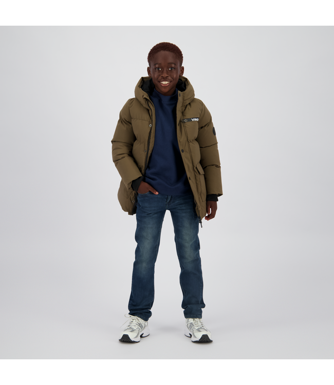Vingino winter winterjas jongens - donker bruin - Tanso - lang