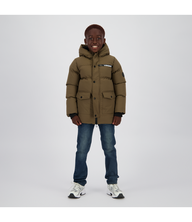 Vingino winter winterjas jongens - donker bruin - Tanso - lang