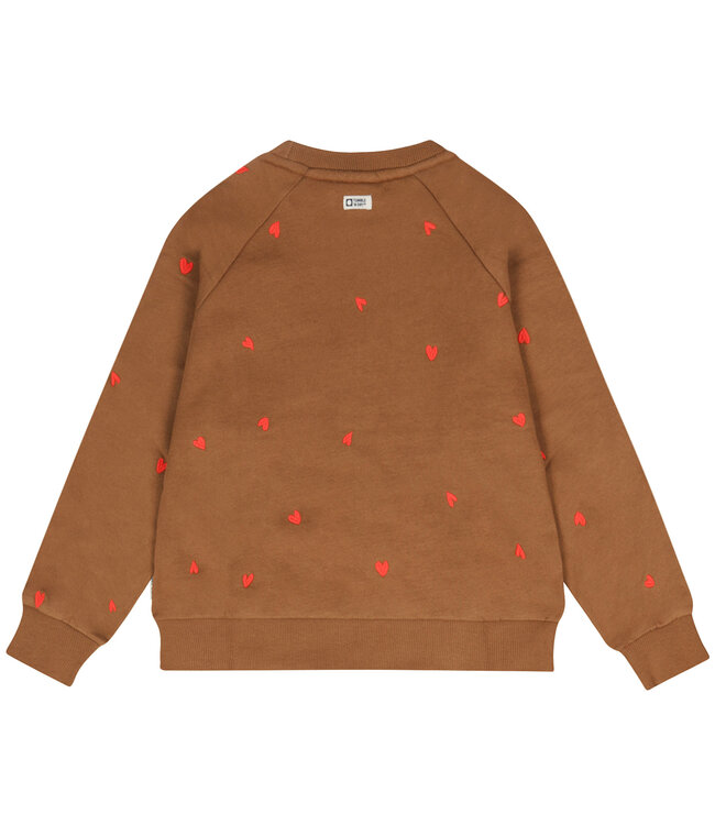 Tumble & Dry winter sweater meisjes - bruin - Belle Plagne