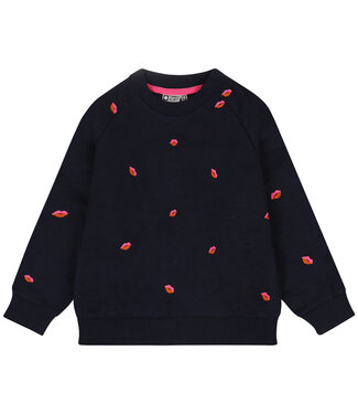 Tumble & Dry winter sweater meisjes - navy blauw - Bisous