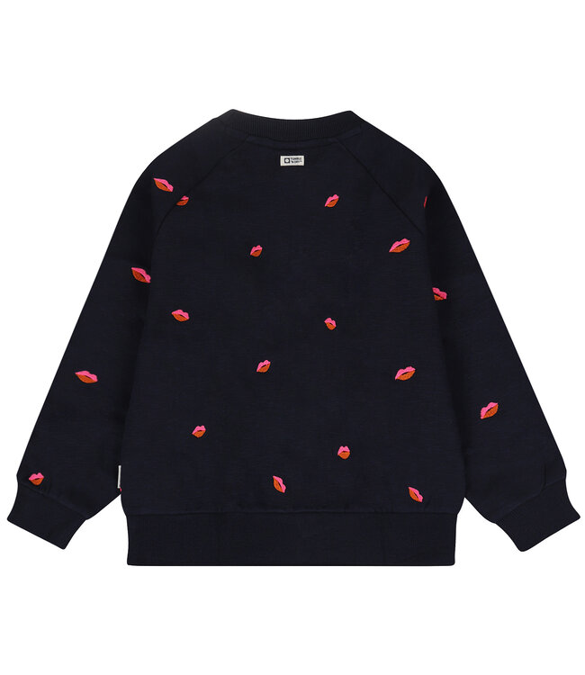 Tumble & Dry winter sweater meisjes - navy blauw - Bisous