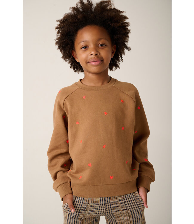 Tumble & Dry winter sweater meisjes - bruin - Belle Plagne