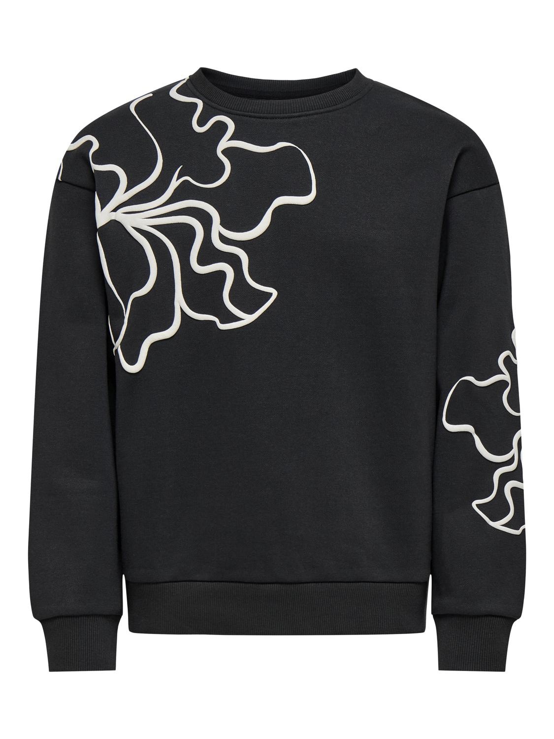 Kids ONLY winter sweater meisjes - zwart - KogOdessa - loose fit afbeelding