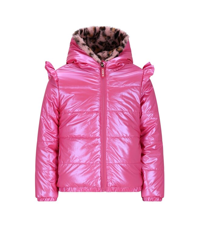 B.Nosy winter winterjas meisjes - roze - Joy - reversible