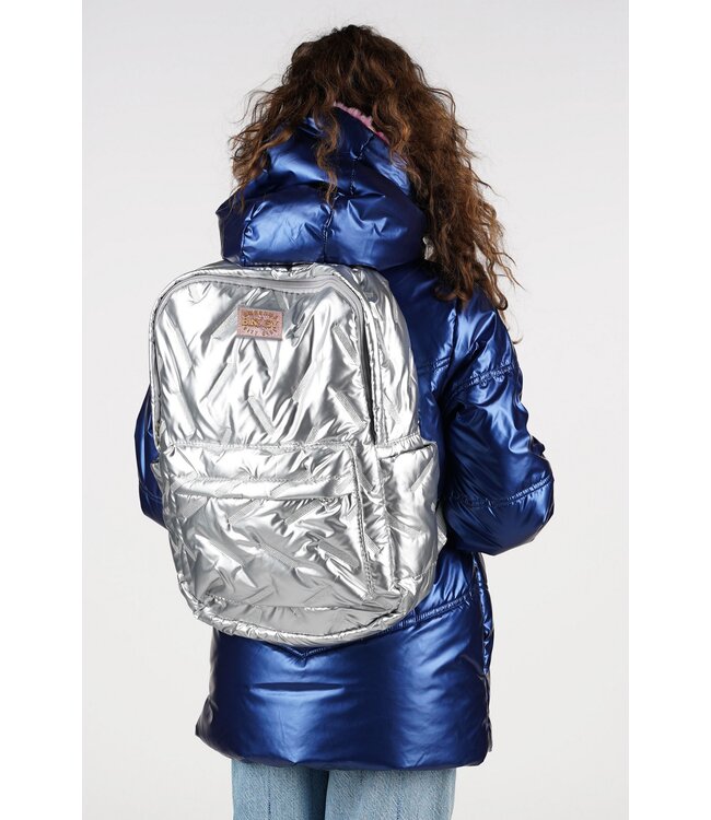 B.Nosy winter rugzak meisjes - zilver - metallic