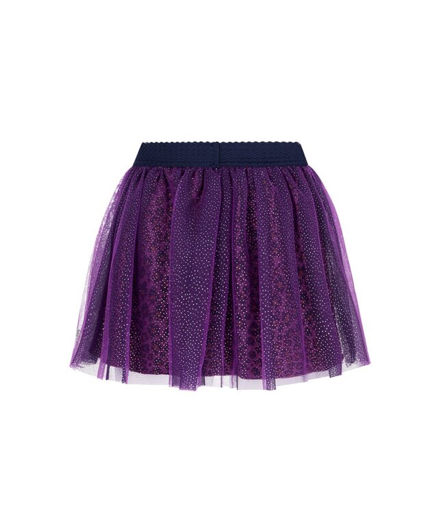 B.Nosy winter mesh rok meisjes - roze/paars - Rory - laagjes met print