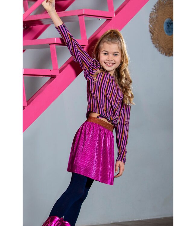 B.Nosy winter rok meisjes - roze - Roza - metallic