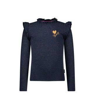 B.Nosy winter top meisjes - navy blauw - Tonya - ruffles