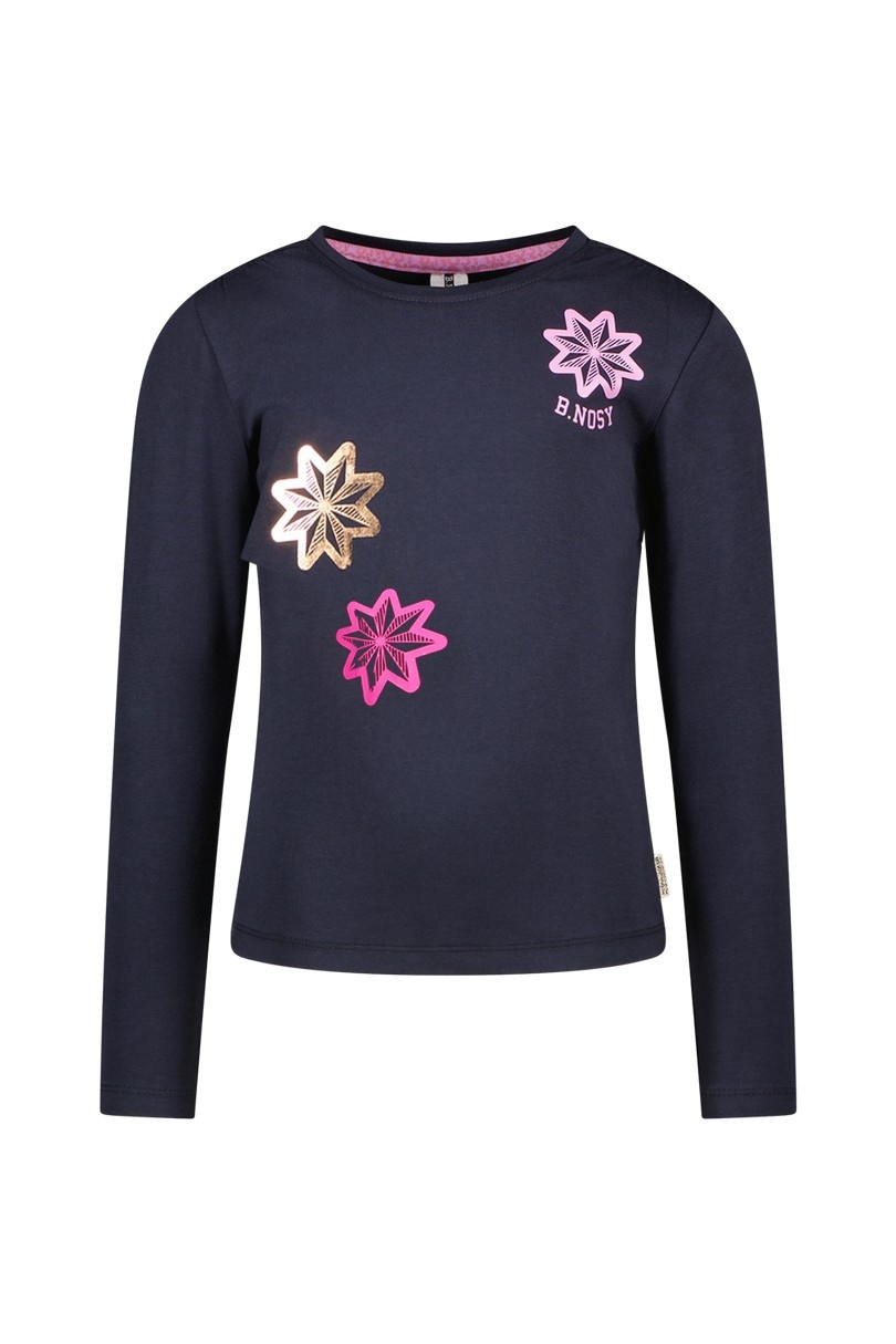 B.Nosy winter t-shirt meisjes - navy blauw - Tiara - longsleeve afbeelding