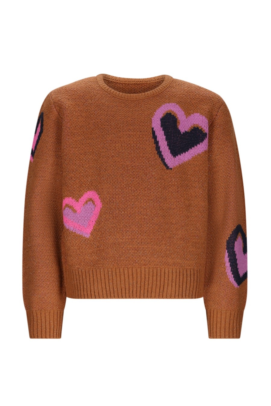 B.Nosy winter sweater meisjes -Almond - Khloe - gebreid, jacquard afbeelding