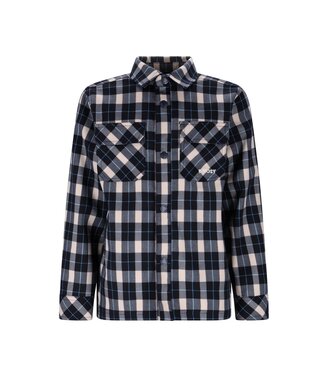 B.Nosy winter shirt jongens - navy blauw - Bas - geruit