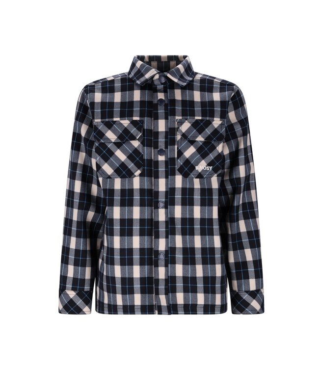B.Nosy winter shirt jongens - navy blauw - Bas - geruit