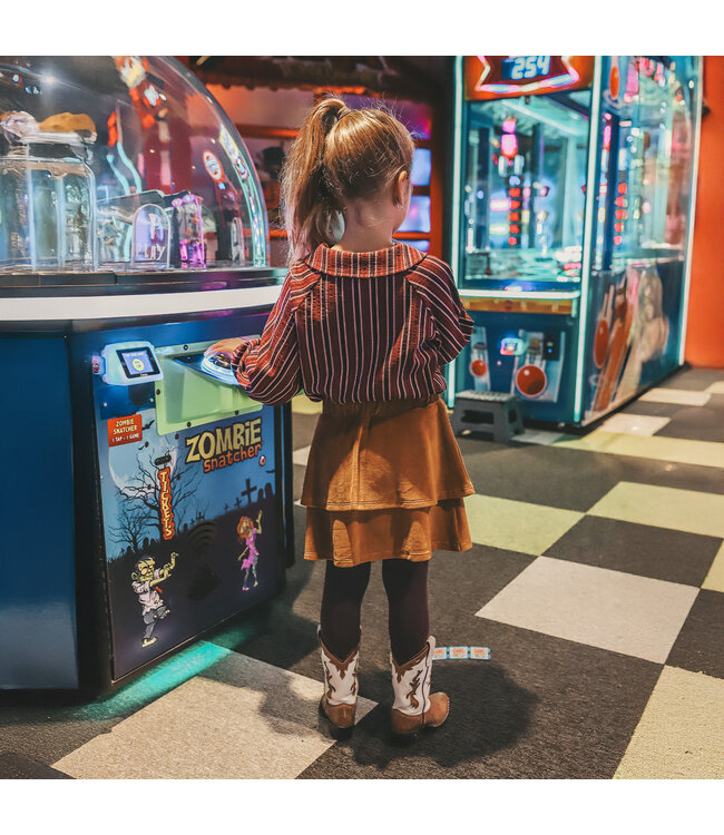 Your wishes winter rok meisjes - bruin - velvet, jersey