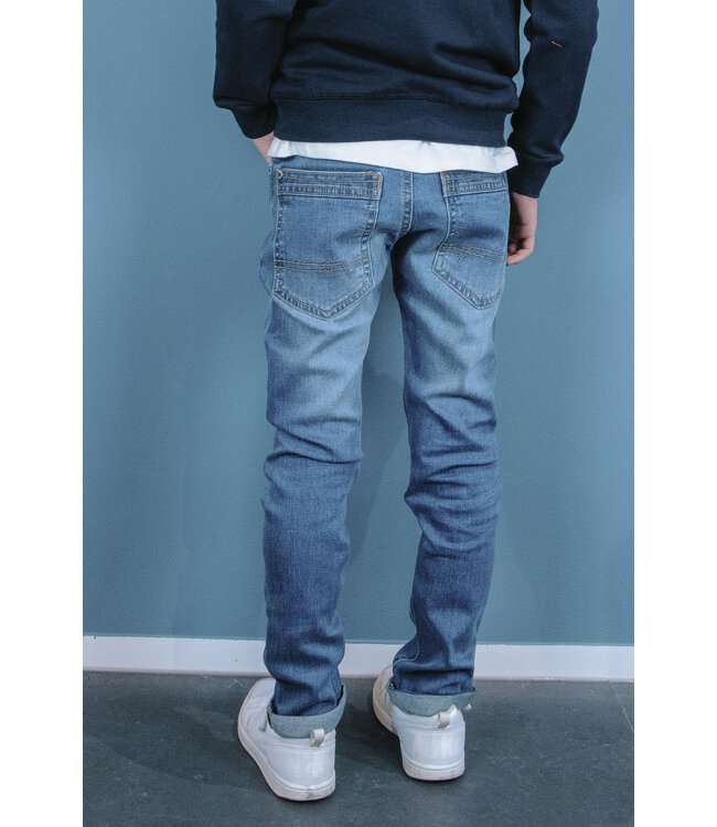 Tygo & Vito winter jeans broek jongens - medium blauw - skinny fit - stretch