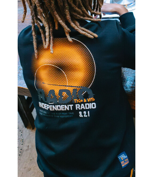 Tygo & Vito winter sweater jongens - zwart - Silver