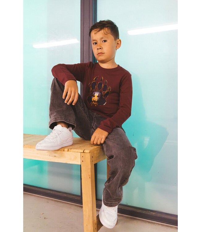 Tygo & Vito winter t-shirt jongens - bordeaux rood - Max - longsleeve