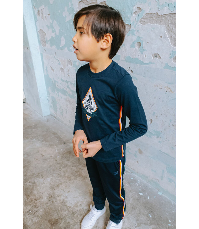Tygo & Vito winter t-shirt jongens - navy blauw - Mason - longsleeve