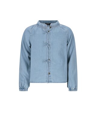 Like Flo winter blouse meisjes - blauw - Chei - chambrey - nep strik sluiting