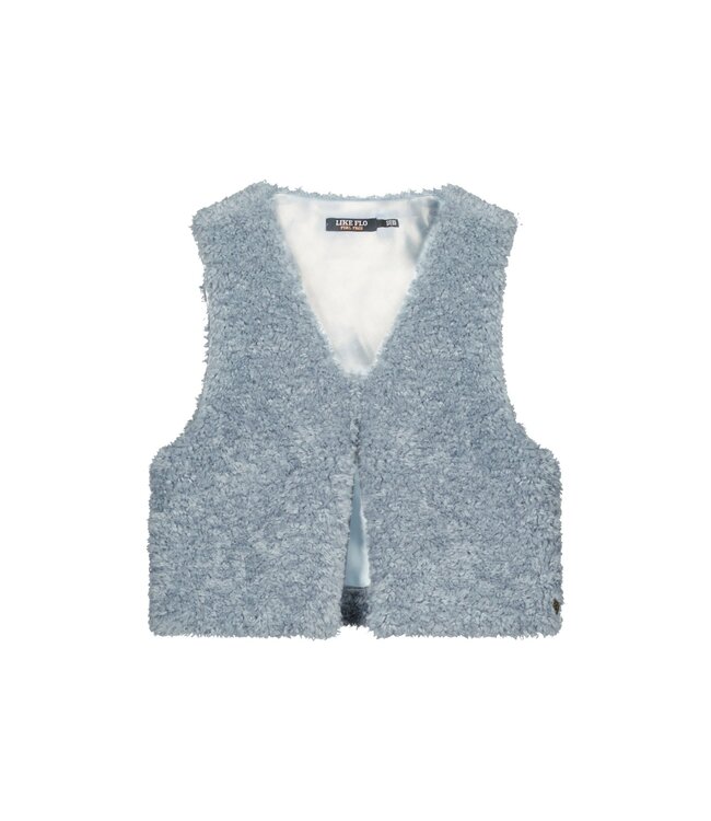 Like Flo winter gilet meisjes - blauw - Diam - fur