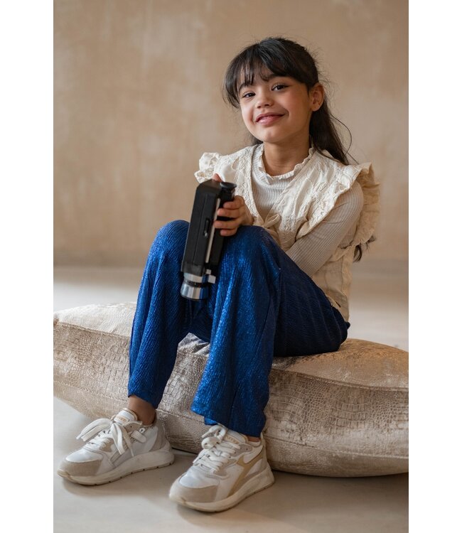 Like Flo winter gilet meisjes - beige - Dia - nep strik sluiting