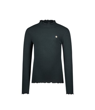 Like Flo winter t-shirt meisjes - grijs - Eef - rib - col