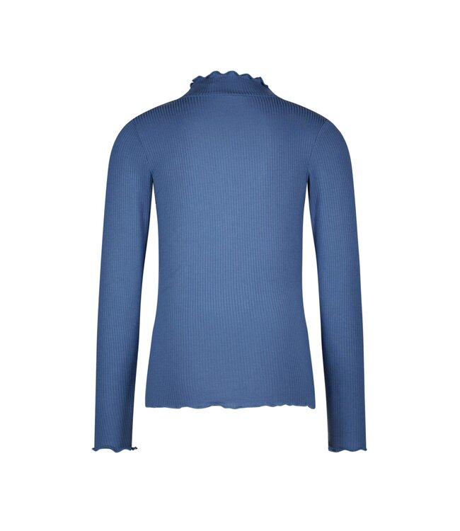 Like Flo winter t-shirt meisjes - blauw - Eef - rib - col