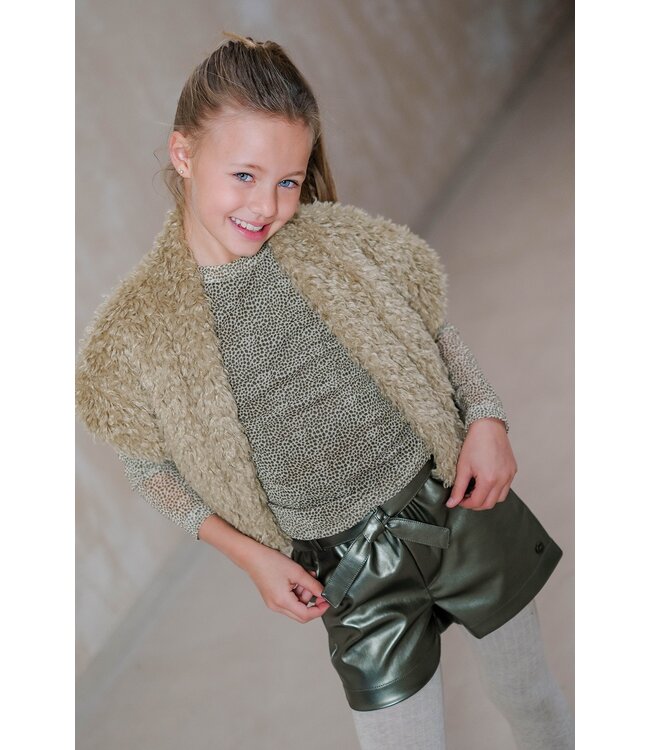 Like Flo winter mesh top meisjes - zand - Estee