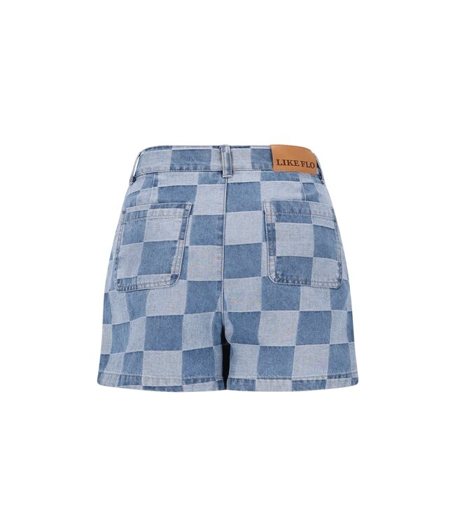 Like Flo winter short meisjes - blauw - Fini - geweven