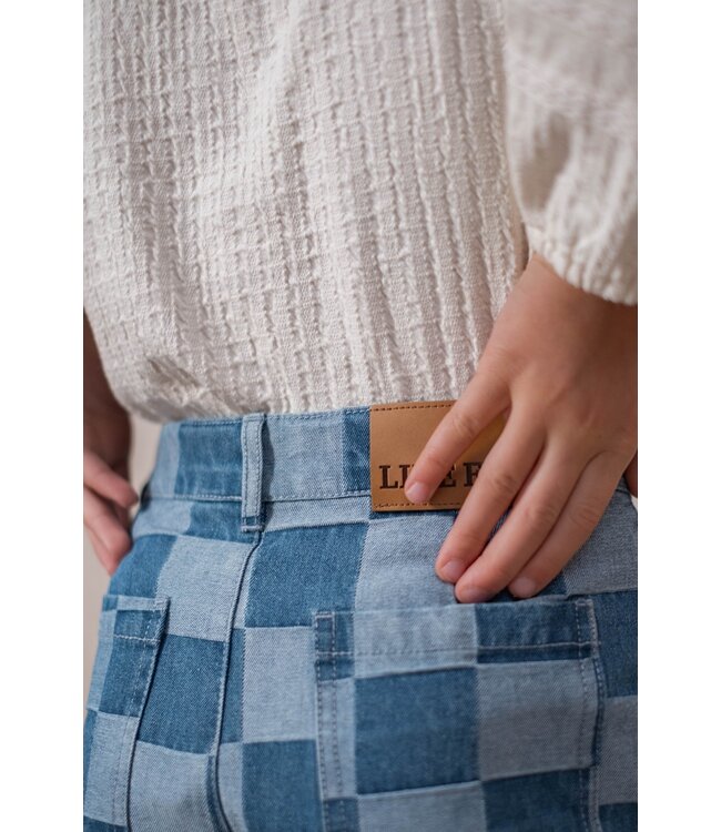 Like Flo winter short meisjes - blauw - Fini - geweven