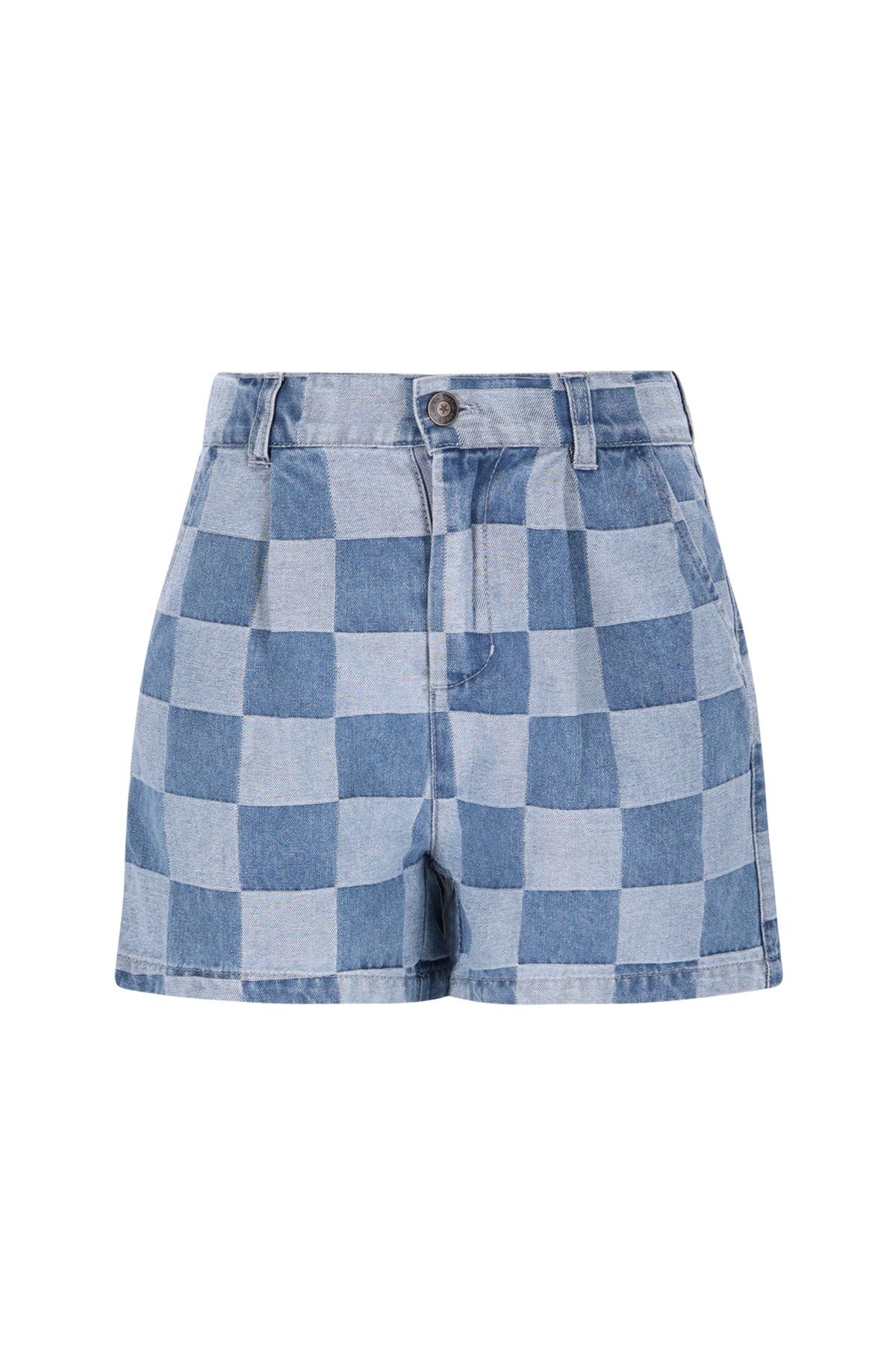 Like Flo winter short meisjes - blauw - Fini - geweven afbeelding