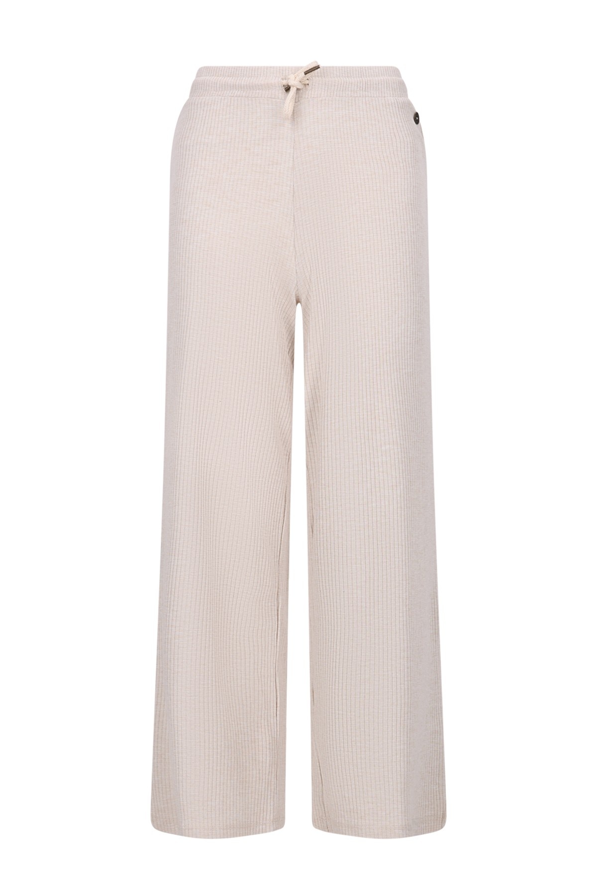 Like Flo winter wide leg broek meisjes - beige - Flun - rib - glitter afbeelding