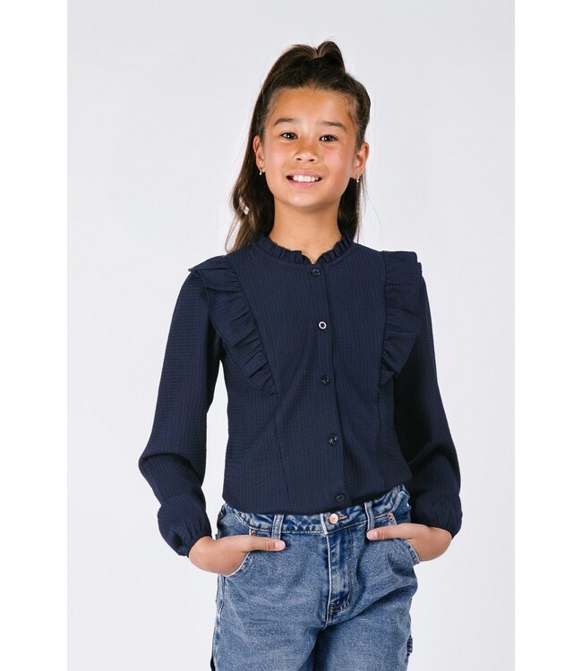 B.Nosy winter blouse meisjes - navy blauw - Beau