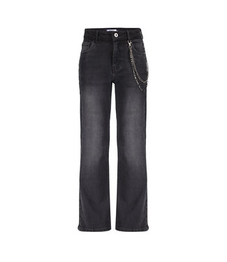 Frankie & Liberty winter jeansbroek meisjes - zwart - wide leg fit