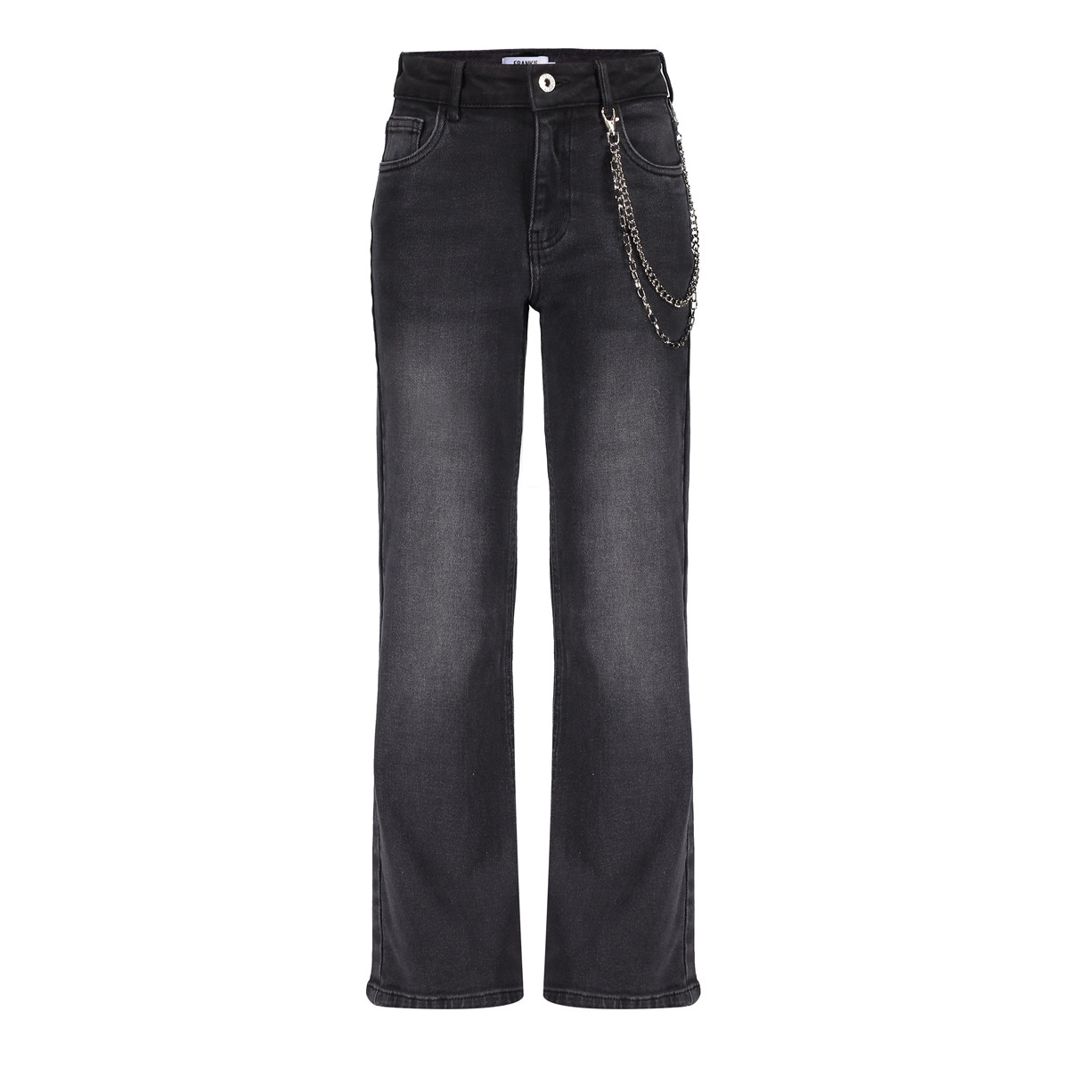 Frankie & Liberty winter jeansbroek meisjes - zwart - wide leg fit afbeelding