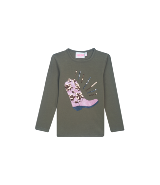 Someone winter t-shirt meisjes - khaki groen - longsleeve - Daphne