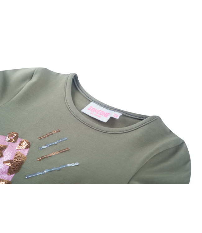 Someone winter t-shirt meisjes - khaki groen - longsleeve - Daphne